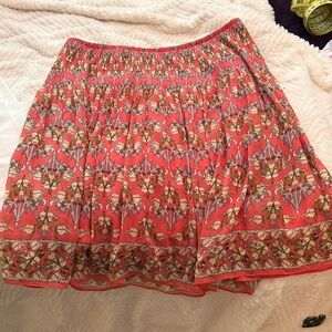 Max Studio coral Floral Midi Skirt like new